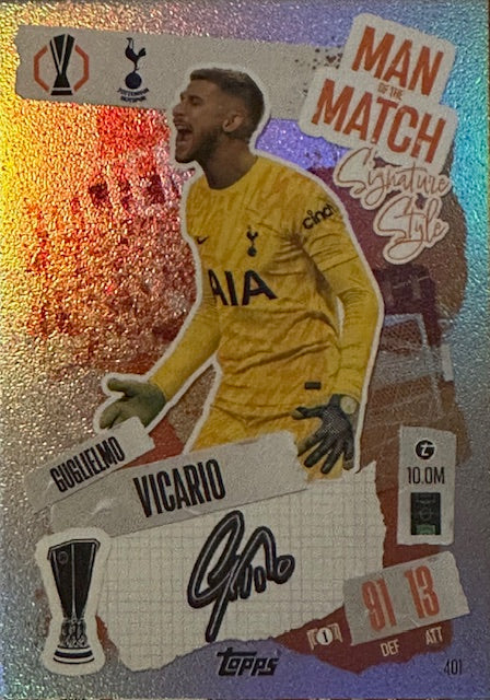 Topps Match Attax 24/25 Guglielmo Vicario Signature Style!!!